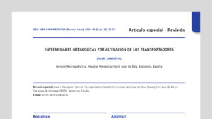 Enfermedades metabólicas por alteración de los transportadores