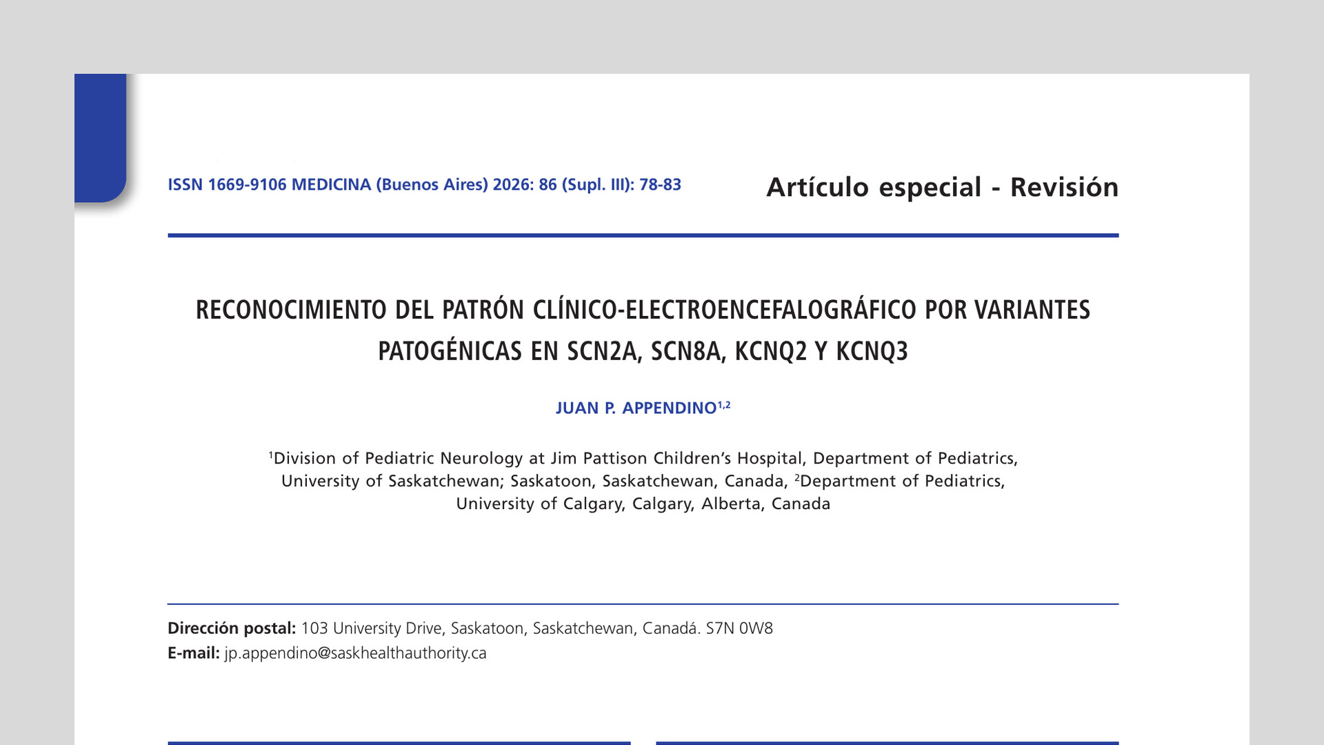 Reconocimiento del patrón clínico-electroencefalográfico por variantes patogénicas en SCN2A, SCN8A, KCNQ2 y KCNQ3