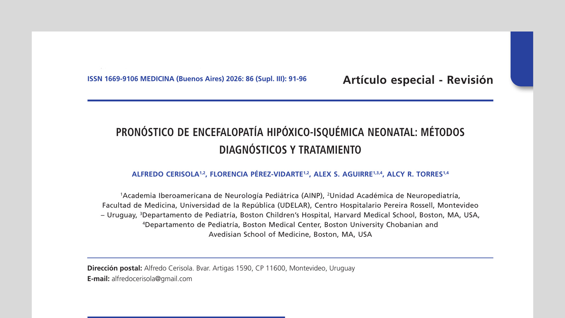 Pronóstico de encefalopatía hipóxico-isquémica neonatal: métodos diagnósticos y tratamiento